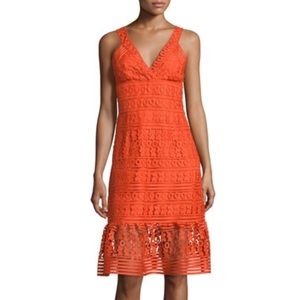 DVF “Tiana” orange lace dress